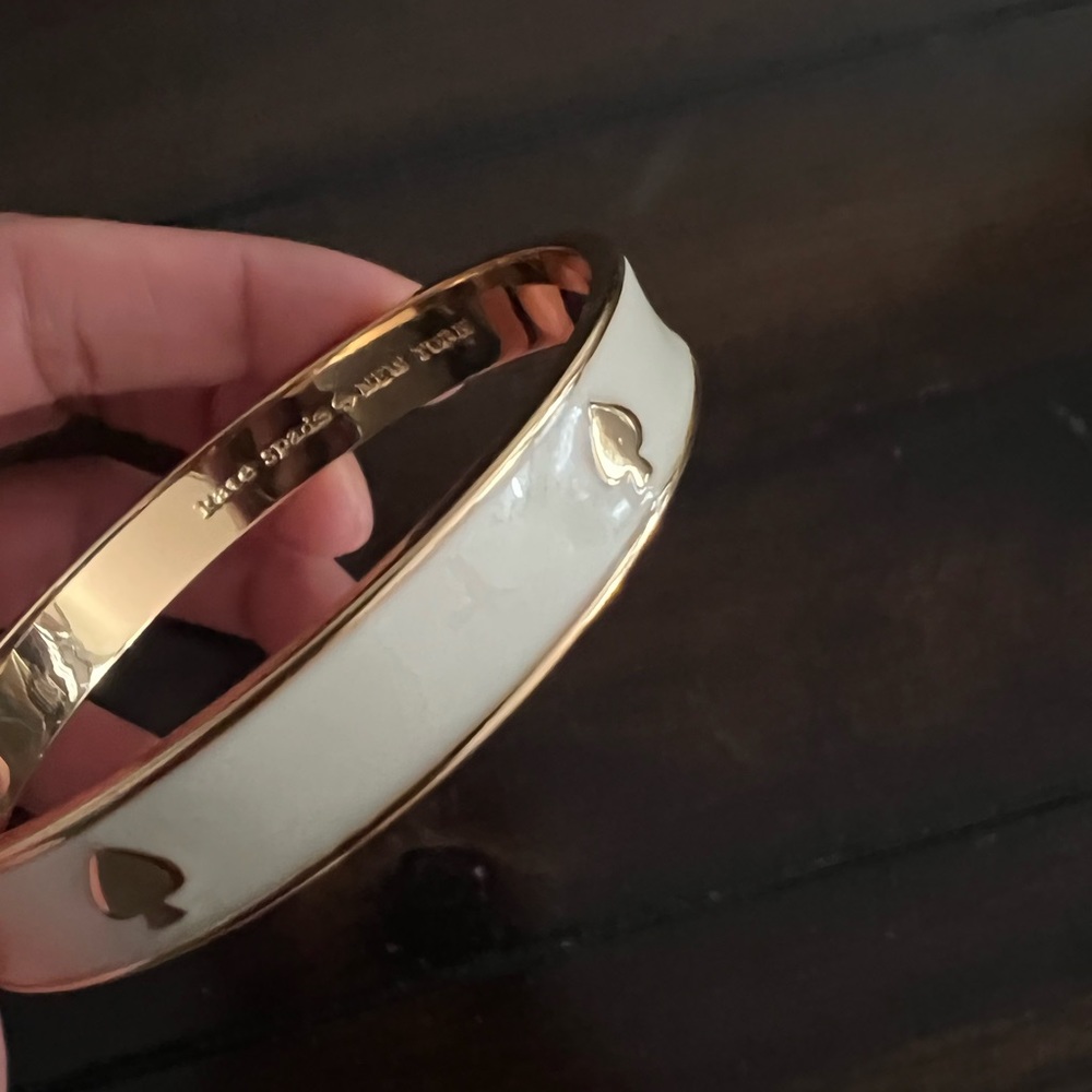 Kate Spade White Gold Spades Bracelet Bangle